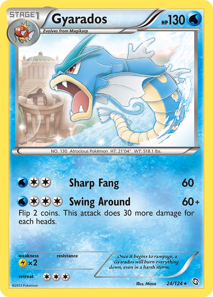 Gyarados (24/124) (Cosmos Holo) (Blister Exclusive) [Black & White: Dragons Exalted] | Shuffle n Cut Hobbies & Games