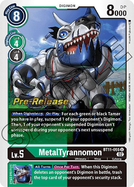 MetalTyrannomon [BT11-055] [Dimensional Phase Pre-Release Promos] | Shuffle n Cut Hobbies & Games