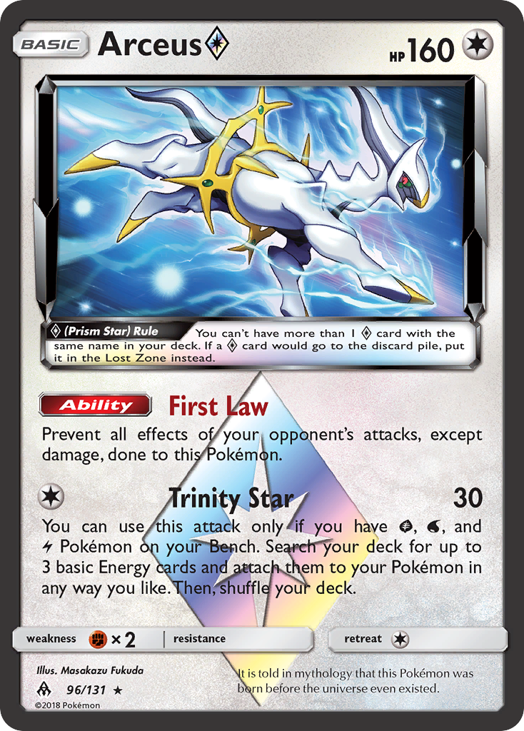 Arceus (96/131) (Prism Star) [Sun & Moon: Forbidden Light] | Shuffle n Cut Hobbies & Games