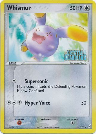 Whismur (69/100) (Stamped) [EX: Crystal Guardians] | Shuffle n Cut Hobbies & Games