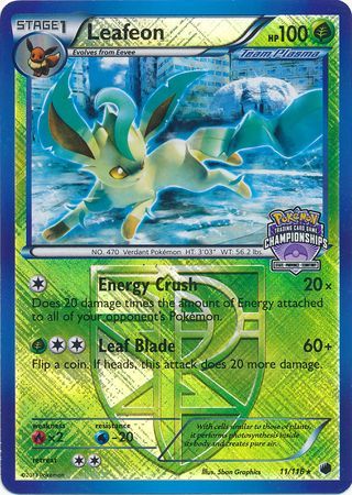 Leafeon (11/116) (States Championship Promo) [Black & White: Plasma Freeze] | Shuffle n Cut Hobbies & Games