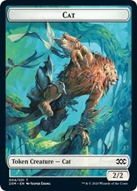 Cat // Copy Double-Sided Token [Double Masters Tokens] | Shuffle n Cut Hobbies & Games