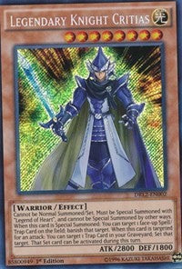 Legendary Knight Critias [DRL2-EN002] Secret Rare | Shuffle n Cut Hobbies & Games