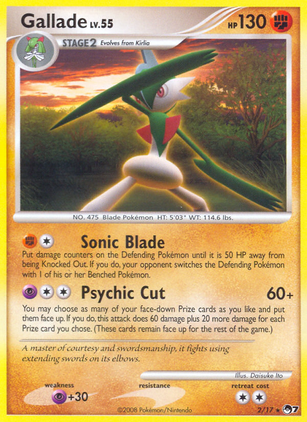 Gallade (2/17) [POP Series 7] | Shuffle n Cut Hobbies & Games