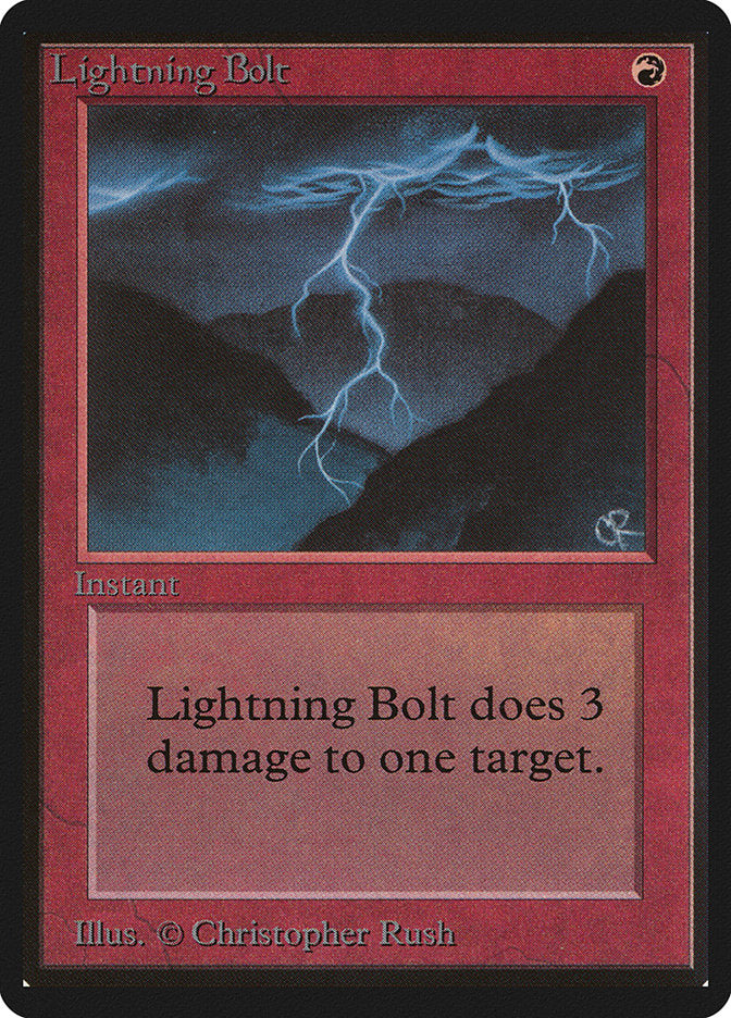 Lightning Bolt [Beta Edition] | Shuffle n Cut Hobbies & Games