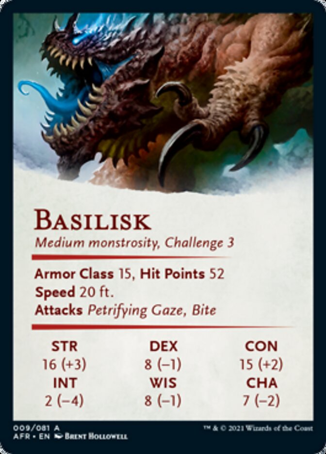 Basilisk Art Card [Dungeons & Dragons: Adventures in the Forgotten Realms Art Series] | Shuffle n Cut Hobbies & Games