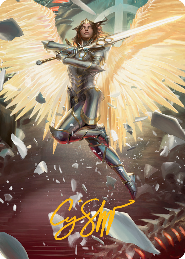 Archangel Elspeth Art Card (Gold-Stamped Signature) [March of the Machine Art Series] | Shuffle n Cut Hobbies & Games