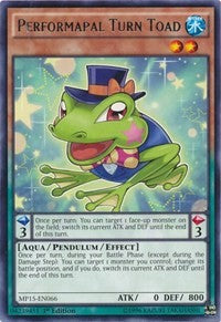 Performapal Turn Toad [MP15-EN066] Rare | Shuffle n Cut Hobbies & Games