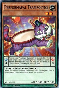 Performapal Trampolynx [MP15-EN127] Rare | Shuffle n Cut Hobbies & Games