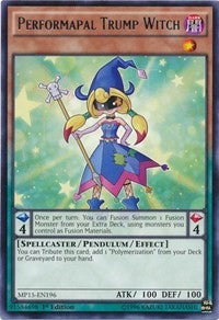 Performapal Trump Witch [MP15-EN196] Rare | Shuffle n Cut Hobbies & Games