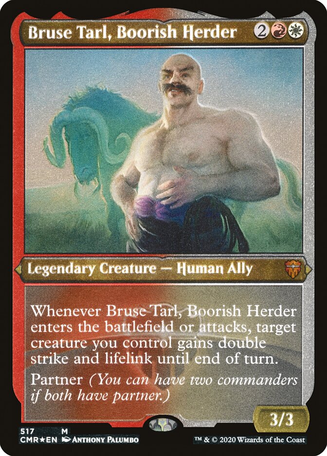 Bruse Tarl, Boorish Herder (Etched) [Commander Legends] | Shuffle n Cut Hobbies & Games