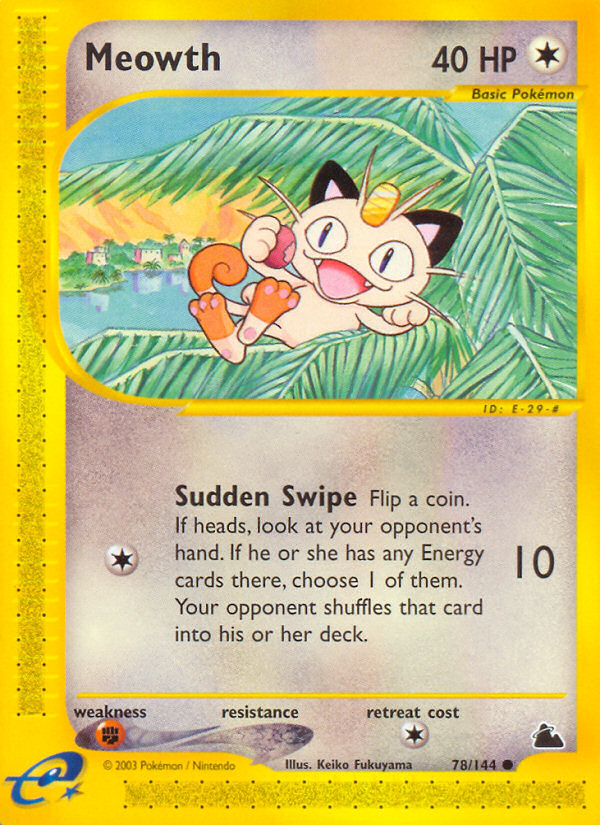 Meowth (78/144) [Skyridge] | Shuffle n Cut Hobbies & Games