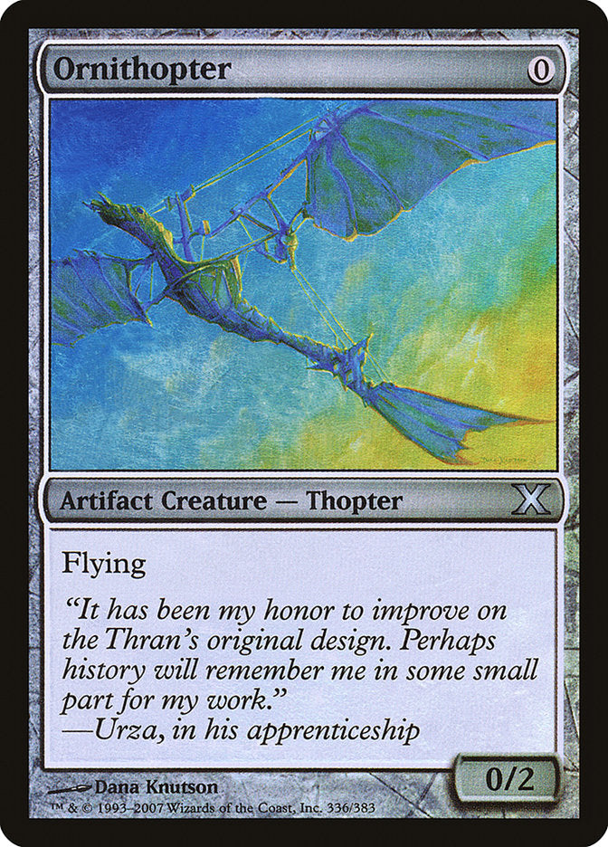 Ornithopter (Premium Foil) [Tenth Edition] | Shuffle n Cut Hobbies & Games