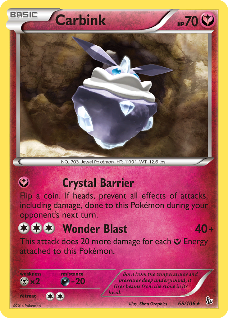 Carbink (68/106) (Theme Deck Exclusive) [XY: Flashfire] | Shuffle n Cut Hobbies & Games