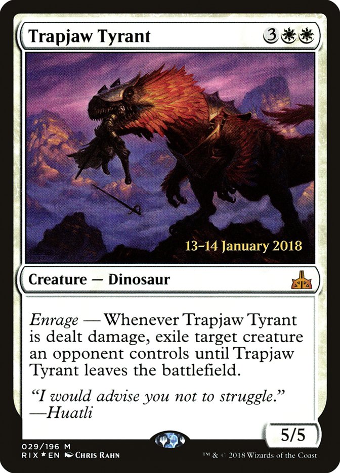 Trapjaw Tyrant [Rivals of Ixalan Prerelease Promos] | Shuffle n Cut Hobbies & Games