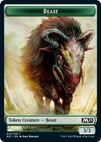 Beast // Treasure Double-Sided Token [Core Set 2021 Tokens] | Shuffle n Cut Hobbies & Games