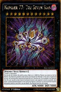 Number 77: The Seven Sins [PGL3-EN011] Gold Secret Rare | Shuffle n Cut Hobbies & Games