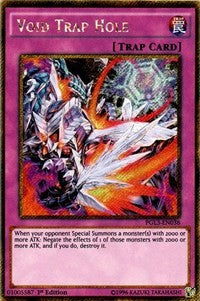 Void Trap Hole [PGL3-EN038] Gold Secret Rare | Shuffle n Cut Hobbies & Games