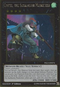 Castel, the Skyblaster Musketeer [PGL3-EN076] Gold Rare | Shuffle n Cut Hobbies & Games