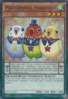 Performapal Parrotrio [YS16-EN005] Super Rare | Shuffle n Cut Hobbies & Games