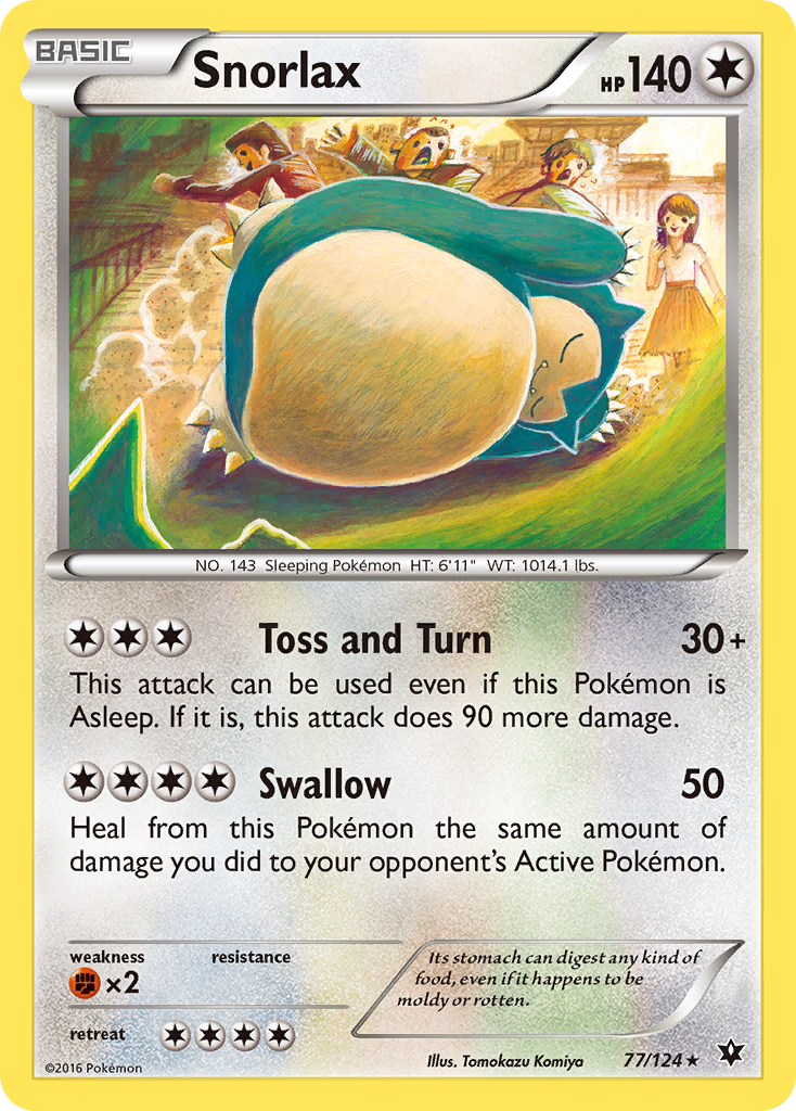 Snorlax (77/124) [XY: Fates Collide] | Shuffle n Cut Hobbies & Games