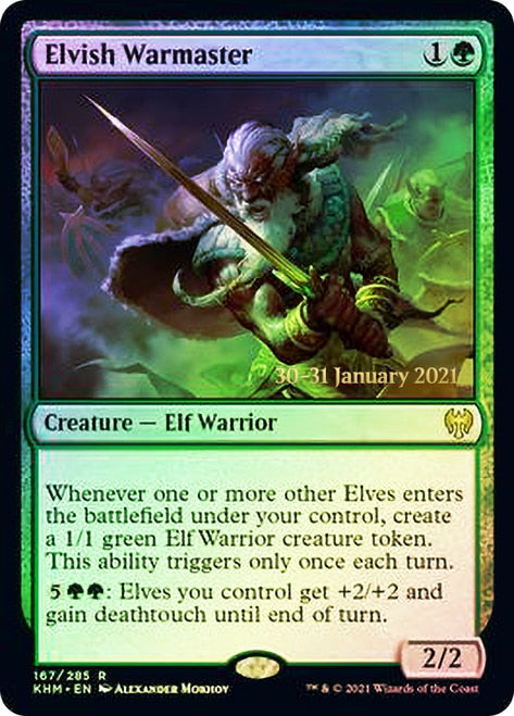 Elvish Warmaster [Kaldheim Prerelease Promos] | Shuffle n Cut Hobbies & Games