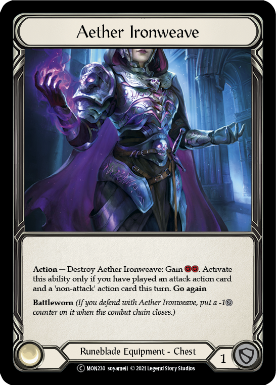 Aether Ironweave (Rainbow Foil) [U-MON230-RF] Unlimited Edition Rainbow Foil | Shuffle n Cut Hobbies & Games