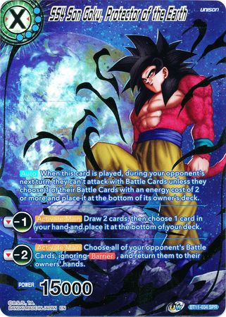 SS4 Son Goku, Protector of the Earth (SPR) [BT11-034] | Shuffle n Cut Hobbies & Games