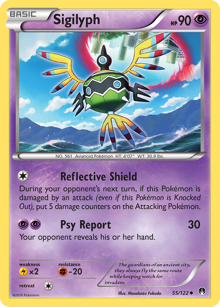 Sigilyph (55/122) [XY: BREAKpoint] | Shuffle n Cut Hobbies & Games