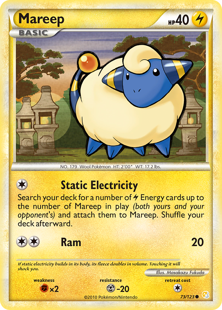 Mareep (73/123) [HeartGold & SoulSilver: Base Set] | Shuffle n Cut Hobbies & Games