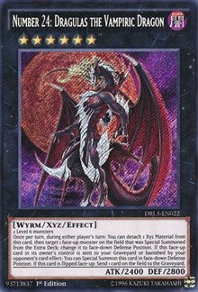 Number 24: Dragulas the Vampiric Dragon [DRL3-EN022] Secret Rare | Shuffle n Cut Hobbies & Games