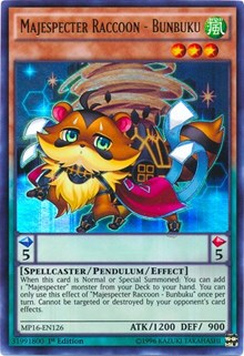 Majespecter Raccoon - Bunbuku [MP16-EN126] Ultra Rare | Shuffle n Cut Hobbies & Games