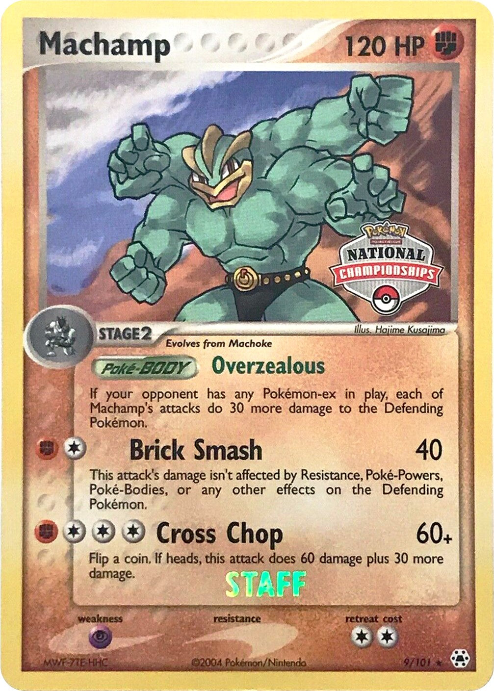 Machamp (9/101) (National Championships Promo) (Staff) [EX: Hidden Legends] | Shuffle n Cut Hobbies & Games