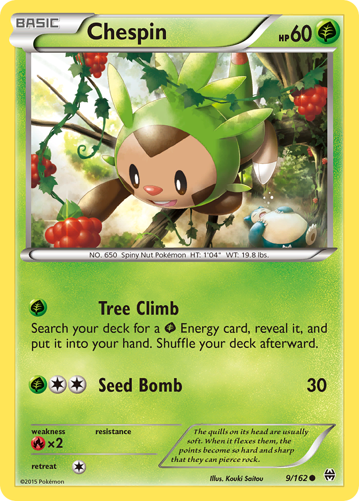 Chespin (9/162) [XY: BREAKthrough] | Shuffle n Cut Hobbies & Games