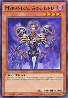 Mekanikal Arkfiend [RATE-EN094] Common | Shuffle n Cut Hobbies & Games