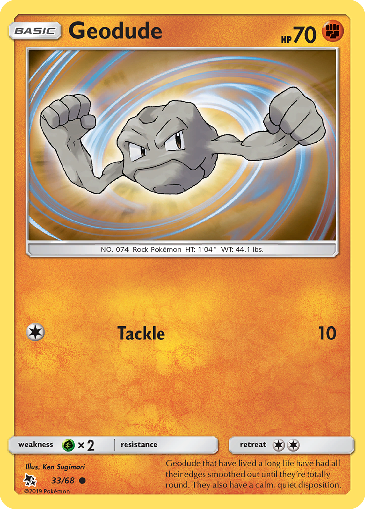 Geodude (33/68) [Sun & Moon: Hidden Fates] | Shuffle n Cut Hobbies & Games