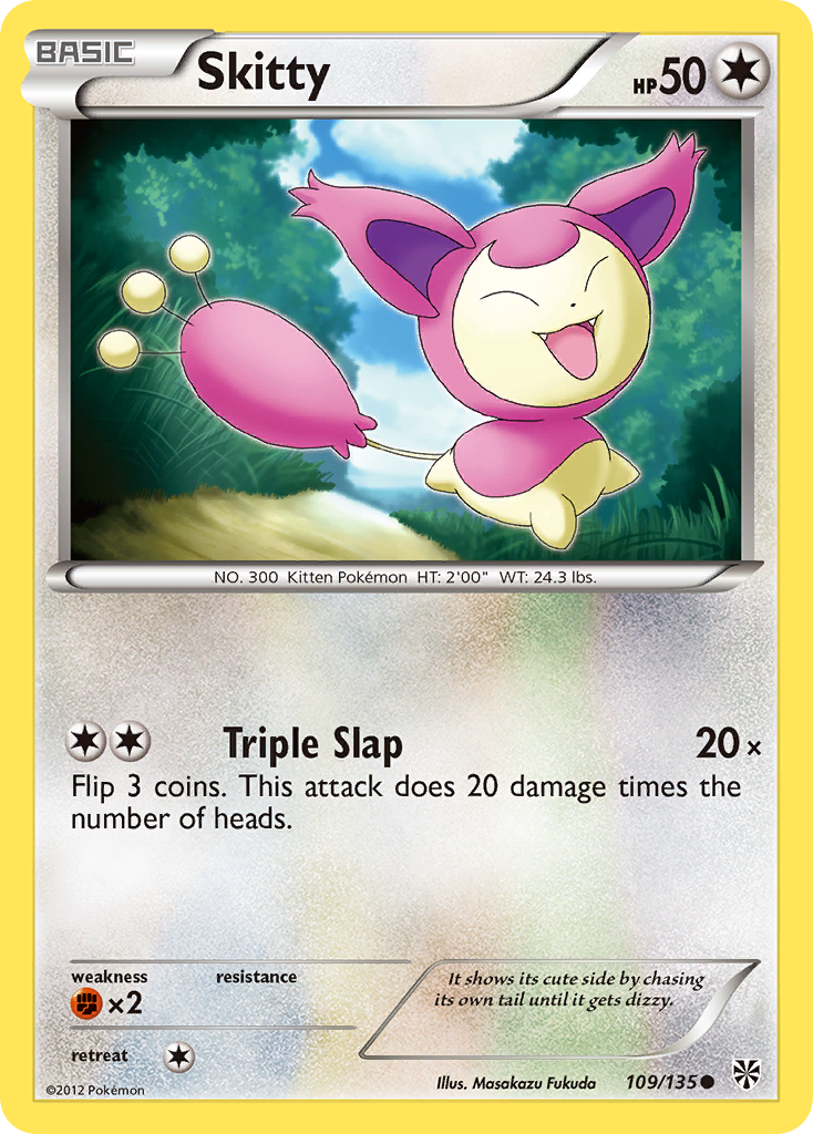 Skitty (109/135) [Black & White: Plasma Storm] | Shuffle n Cut Hobbies & Games