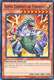 Super Conductor Tyranno [SR04-EN005] Common | Shuffle n Cut Hobbies & Games