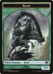 Elemental // Beast (019/036) Double-Sided Token [Commander 2014 Tokens] | Shuffle n Cut Hobbies & Games