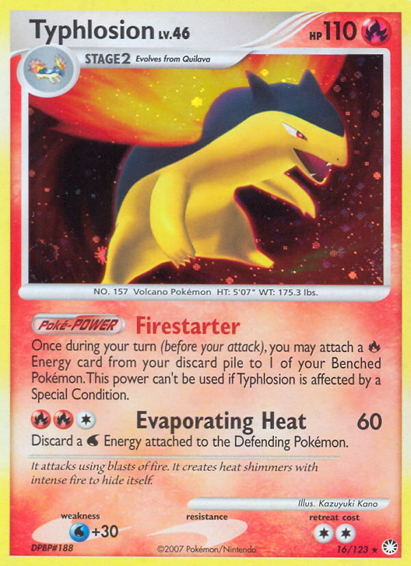 Typhlosion (16/123) [Diamond & Pearl: Mysterious Treasures] | Shuffle n Cut Hobbies & Games