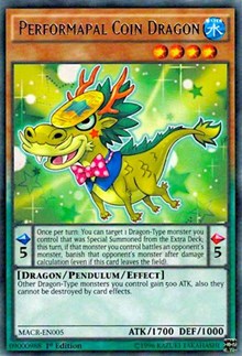 Performapal Coin Dragon [MACR-EN005] Rare | Shuffle n Cut Hobbies & Games