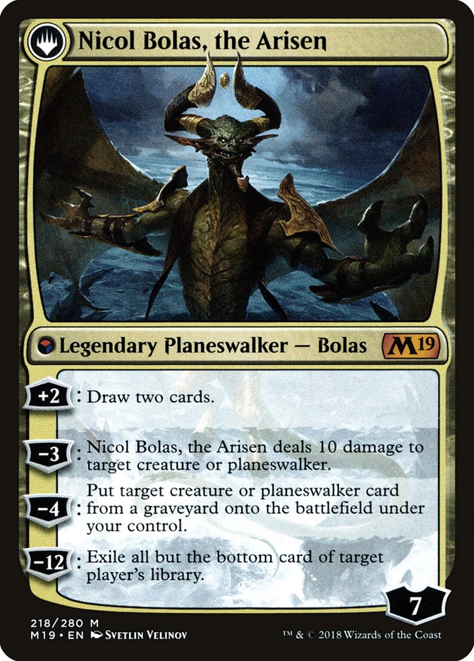 Nicol Bolas, the Ravager // Nicol Bolas, the Arisen [Core Set 2019 Prerelease Promos] | Shuffle n Cut Hobbies & Games