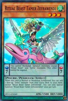 Ritual Beast Tamer Zefrawendi [PEVO-EN049] Super Rare | Shuffle n Cut Hobbies & Games