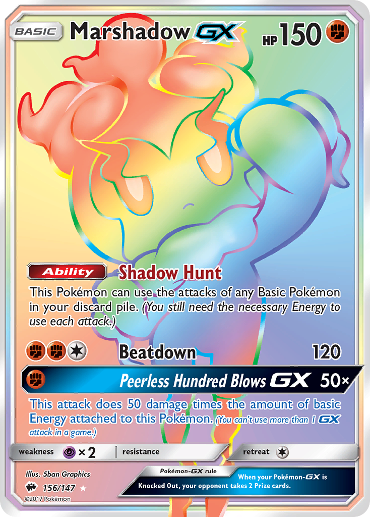 Marshadow GX (156/147) [Sun & Moon: Burning Shadows] | Shuffle n Cut Hobbies & Games