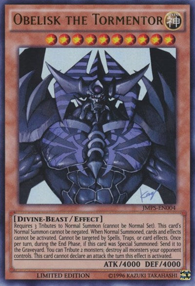 Obelisk the Tormentor (JMPS-EN004) [JMPS-EN004] Ultra Rare | Shuffle n Cut Hobbies & Games