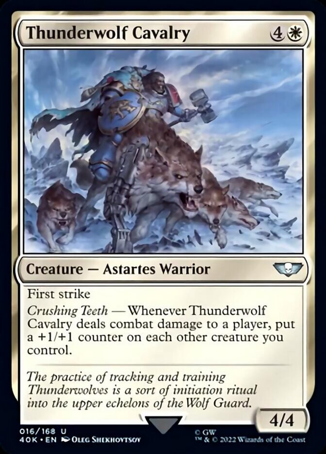 Thunderwolf Cavalry (Surge Foil) [Warhammer 40,000] | Shuffle n Cut Hobbies & Games
