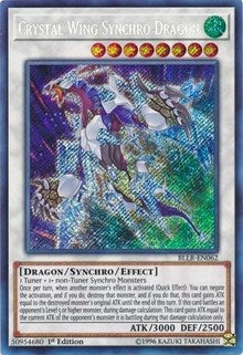 Crystal Wing Synchro Dragon [BLLR-EN062] Secret Rare | Shuffle n Cut Hobbies & Games