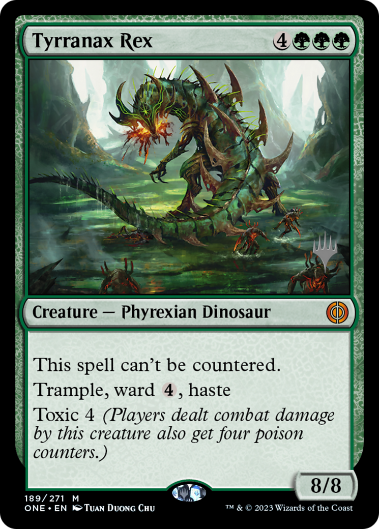 Tyrranax Rex (Promo Pack) [Phyrexia: All Will Be One Promos] | Shuffle n Cut Hobbies & Games