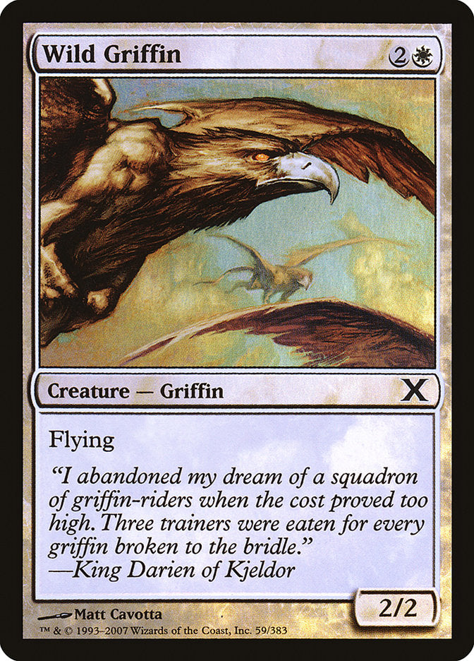 Wild Griffin (Premium Foil) [Tenth Edition] | Shuffle n Cut Hobbies & Games