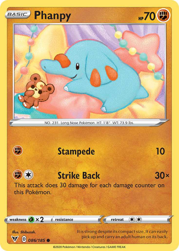 Phanpy (086/185) [Sword & Shield: Vivid Voltage] | Shuffle n Cut Hobbies & Games